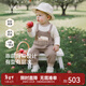 YEEHOO shopping mall same style baby long-sleeved baby boy clothes for outdoor crawling clothes cute cartoon jumpsuit stone brown 66cm