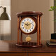 The Story of Time New Chinese style high-end solid wood old-fashioned table clock home tabletop clock antique sitting clock YS282 large size - brown swing model - solid wood - Lisheng movement height 34 width 28