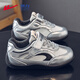 Warrior children's sports shoes spring boys' moral training shoes girls' running shoes lightweight children's shoes WZ-2086 silver gray white 31