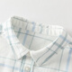 DAVE&BELLA children's plaid shirt cotton boys' shirt 2026 spring new baby boy long-sleeved top children's clothes green plaid ready stock 110 cm (recommended height 100-110cm)