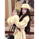 Shijanu French style daughter-in-law Hepburn beret, small face, white, one size fits all