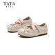 TATA children's shoes, girls' small leather shoes, spring new soft-soled shallow shoes, little girls' children's shoes, TT6139 pink 31
