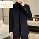CARDANRO luxury brand high-end men's wool coat 2026 mid-length spring and autumn business casual fashion windbreaker black XL 180
