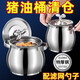 LOCK & LOCK quality same style double-ear lard bucket stainless steel filter lard pot with lid household high temperature resistant anti-scalding lard boiling lard special oil tank comes with filter + oil spoon 1500ml resistant