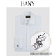 Hany (HANY) 200-count Windsor collar no-iron French shirt men's long-sleeved cufflinks cuffs men's business suit white shirt Casaman pure white 200-count ready-to-wear no-iron 41