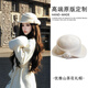 Shijanu French style daughter-in-law Hepburn beret, small face, white, one size fits all