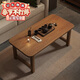 HALODN coffee table small apartment living room dining table dual-purpose foldable table simple installation-free tea table with reinforced legs small table installation-free walnut color 120*50*40cm