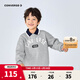 Converse Children's Clothing Boys' Shirts 2025 Autumn New Children's College Style Girls' Comfortable and Versatile Polo Collar Tops Rock Ridge Gray 140/68 Recommended Height 128-140cm
