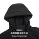 Tanye large size men's down jacket windproof and warm 90 velvet thickened to keep out the cold loose plus fat extra large casual jacket for men 88218 black 3XL recommended 160-185Jin Jin equals 0.5 kg