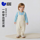 Minibala (minibala) baby jumpsuit baby clothes cotton elastic cute fake two-piece overalls 2026 spring new arrival blue and white tone 00481 90cm