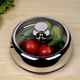 Fantasy heightened visual stainless steel glass pot lid can be erected high arch thickened steamer wok soup pot lid flat mouth notch universal 32 apple lid can stand handle