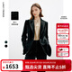 Langzi right shoulder high-end temperament retro velvet suit jacket professional commuting suit top winter new style garden green 2 M