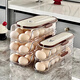 ASCOR egg storage box side door storage organizer refrigerator special food-grade rolling device for rolling eggs, fresh-keeping rack holder, double row - three layers
