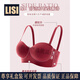 LISI zodiac year underwear women's red small breast push-up panties bra 2026 new wedding bride year of the horse set burgundy-suit S (suitable for 70AB)