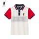 POLOWALK children's clothing 2026 summer new style boys' short-sleeved T-shirt POLO shirt cotton summer children's top APIW522F0331 white 110
