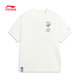 Li Ning (LI-NING) children's clothing children's sports short-sleeved boys' and older children's icy comfortable antibacterial loose T-shirt cultural shirt 140YHSW031-1