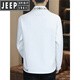 JEEP SPIRIT Jacket Men's Spring Autumn 2026 New Korean Style Slim Trendy Casual Woolen Jacket Versatile Spring Men's Top Black 2XL