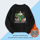 Year of Tea (CHANIAN) minecraft pattern clothes peripheral clothes long-sleeved boys autumn and winter tops children's fleece sweatshirt suit black spring and autumn thin 190 3XL