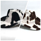 Shijanu Autumn and Winter New Cow Western Cowboy Hat Fashion Plush Thickened Internet Celebrity Hat Warm Hat Trendy Plush Hat Black and White One Size