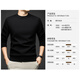GUSKI brand wool sweater men's 100% pure wool high count worsted sweater autumn and winter solid color round neck waffle bottoming shirt black 100% pure wool S 165 reference weight 105-120Jin Jin is equal to 0.5 kg