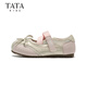 TATA children's shoes, girls' small leather shoes, spring new soft-soled shallow shoes, little girls' children's shoes, TT6139 pink 31