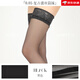 Lai Mi Silky 0.01 Long Stockings Women's Sexy Retro Lace Non-Slip High Knee Socks Black BLACK M F (Thigh Circumference 60c)