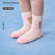 Teenie Weenie Kids 26-year-old new baby boy and girl cute contrasting striped short socks light yellow one size S