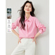 Fanciman French high-end spring shirt women's new loose slimming top women's rose pink XL