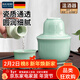 Baijie rice wine warmer household ceramic white wine cup 2 liang hot pot warm Chinese white wine warmer set 2 liang (plum green) with 2 cups