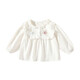 Om Bear Girl Doll Shirt Spring and Autumn 2026 New Style Baby Girl Fashionable White Long-Sleeved Shirt White 80 80cm