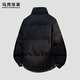 Mark Huafei cotton coat men's winter new plaid bread coat men's casual warm and cold-proof cotton-padded jacket black 2XL