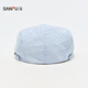 SANFU Striped Star Patch Advance Hat Beret Fashion Clothing Accessories Accessories Hat 853120 Blue One Size