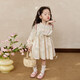 LUSON Children's Clothing Baby Forest Floral Dress Women's Pastoral Style 2026 Spring New Girls Stand Collar Skirt