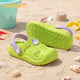 BALABALA children's slippers, girls' summer baby's clogs, breathable indoor bathing sandals, boys' beach shoes, small and medium-sized children, Kaixinguo Green 21, inner length 14cm, suitable for feet 13.5-14cm long