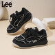 Lee new children's shoes, convenient Velcro, breathable and comfortable color-blocking sneakers, versatile soft-soled shoes for boys and girls, black 28, recommended foot length 169.5mm