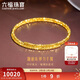 Lukfook Jewelry Gold Bracelet Bundy Pearl Light Shadow Gold Pure Gold Gold Bead Elastic Bracelet Valentine's Day Gift Price Approximately 6.60g