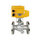 JLQ941F electric flange ball valve high temperature cast steel carbon steel stainless steel cut-off valve O-type switch intelligent cast steel DN150