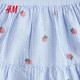 H&M2026 Spring New Children's Clothing Children's Girls Layered Seersucker Dress 1318697 Light Blue/Strawberry 110 110/56(3-4Y)