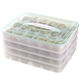 Dumpling storage box dumpling box frozen dumpling wonton box multi-layer household quick-frozen dumpling artifact refrigerator storage box blue 3 layers