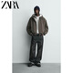 ZARA2026 Spring, Autumn, Autumn, Winter and Summer New Products Men's Hooded Lightweight Technical Fabric Jacket 3046420 742 Dark Mink XL _(185_104A)
