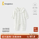 TONGTAI baby jumpsuit, spring and autumn pure cotton baby girl clothes, girls going out, lace sleeves, children's romper, blue 73cm
