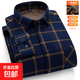 Winter warm shirt men's velvet thickened plaid shirt middle-aged and elderly cardigan top velvet daddy outfit 2025-12 41 2XL recommended 125-140Jin Jin equals 0.5 kg