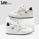 Lee children's shoes, spring children's white shoes, versatile casual shoes, girls' sneakers, boys' moral training running shoes, beige 26, recommended foot length 165mm