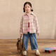 LUSON Children's Clothing Baby Plaid Shirt Women's Long Sleeve 2026 Spring New Style Girls Casual Shirt with Jacket Pink Plaid 80
