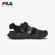 FILA Children's Shoes Children's Sandals Summer Comfortable Casual Shoes for Boys and Adults Black/Castle Gray-BD 33 Inner Length 20.5cm