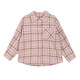 LUSON Children's Clothing Baby Plaid Shirt Women's Long Sleeve 2026 Spring New Style Girls Casual Shirt with Jacket Pink Plaid 80