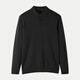 Heilan House Sweater Men's 25 Spring and Autumn New Light Business Classic Series Pure Wool Lapel Top Clothes Men's Sweater Black 98 M 170/88A Recommended 125~136Jin Jin equals 0.5 kg