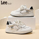 Lee children's shoes, spring children's white shoes, versatile casual shoes, girls' sneakers, boys' moral training running shoes, beige 26, recommended foot length 165mm