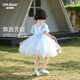 Om Bear Princess Dress Girls Summer 2026 New One Year Old Baby Girl Dress Girls Beautiful Dress Children's Skirt Blue 120 cm