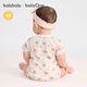 BalaOne children's clothing baby triangle clothes 2026 new summer two-piece comfortable red tone 00366 73cm